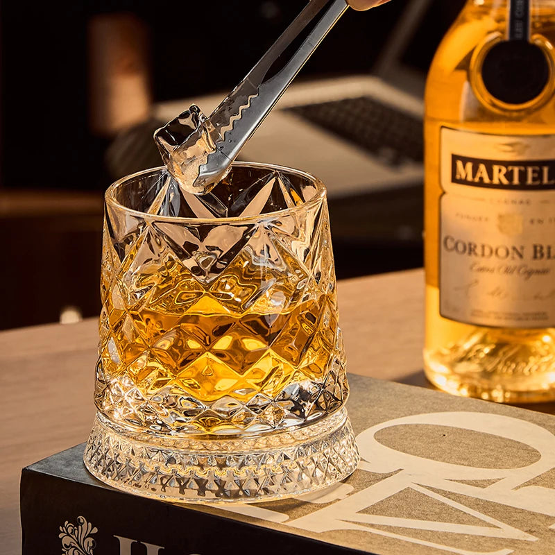 Rotating Whiskey Glass