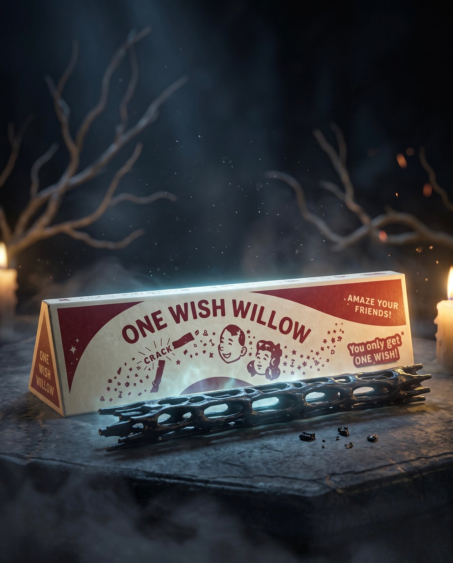 ✨ One Wish Willow– Breakable Mystery Wish Branch with Retro Gift Box