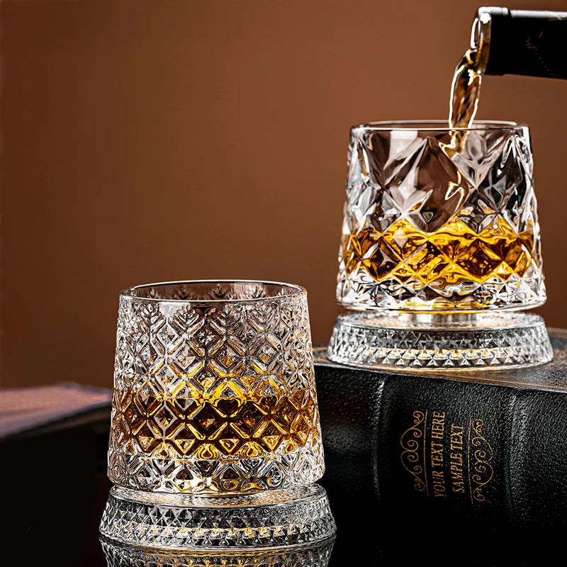 Rotating Whiskey Glass