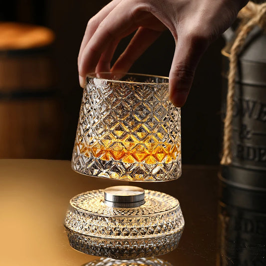 Rotating Whiskey Glass